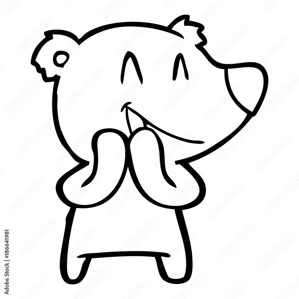 Obraz premium laughing bear cartoon