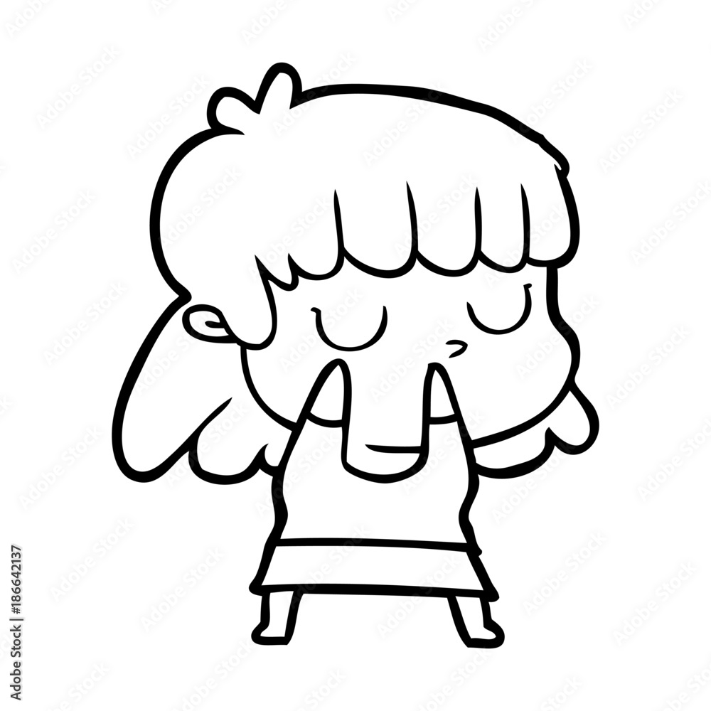 cartoon indifferent woman cartoon indifferent woman
