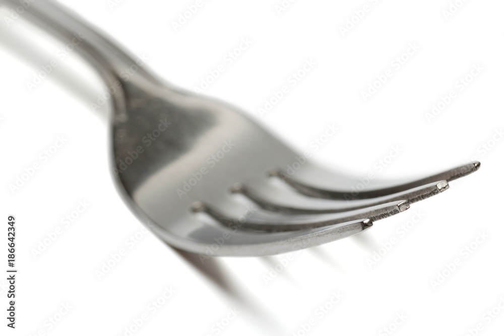 One fork isolated on white background One fork isolated on white background