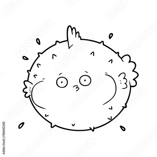 cartoon puffer fish