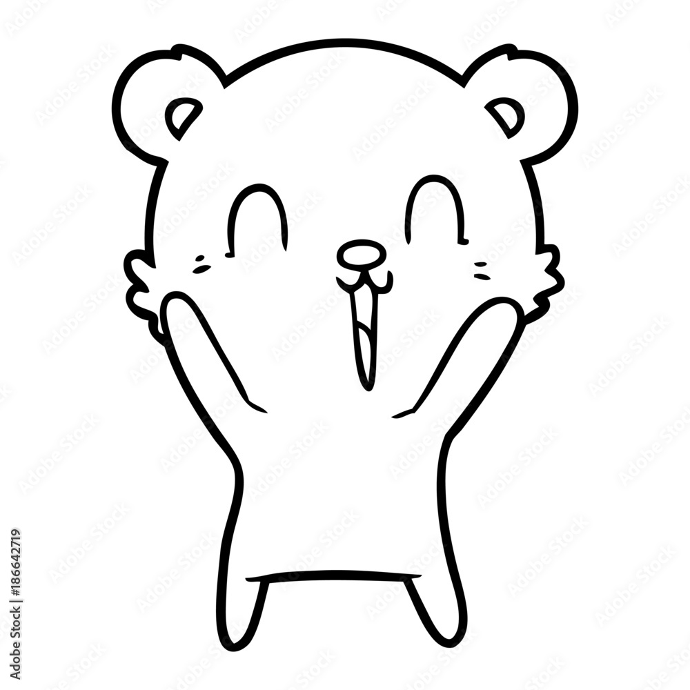 Fototapeta premium happy cartoon polar bear