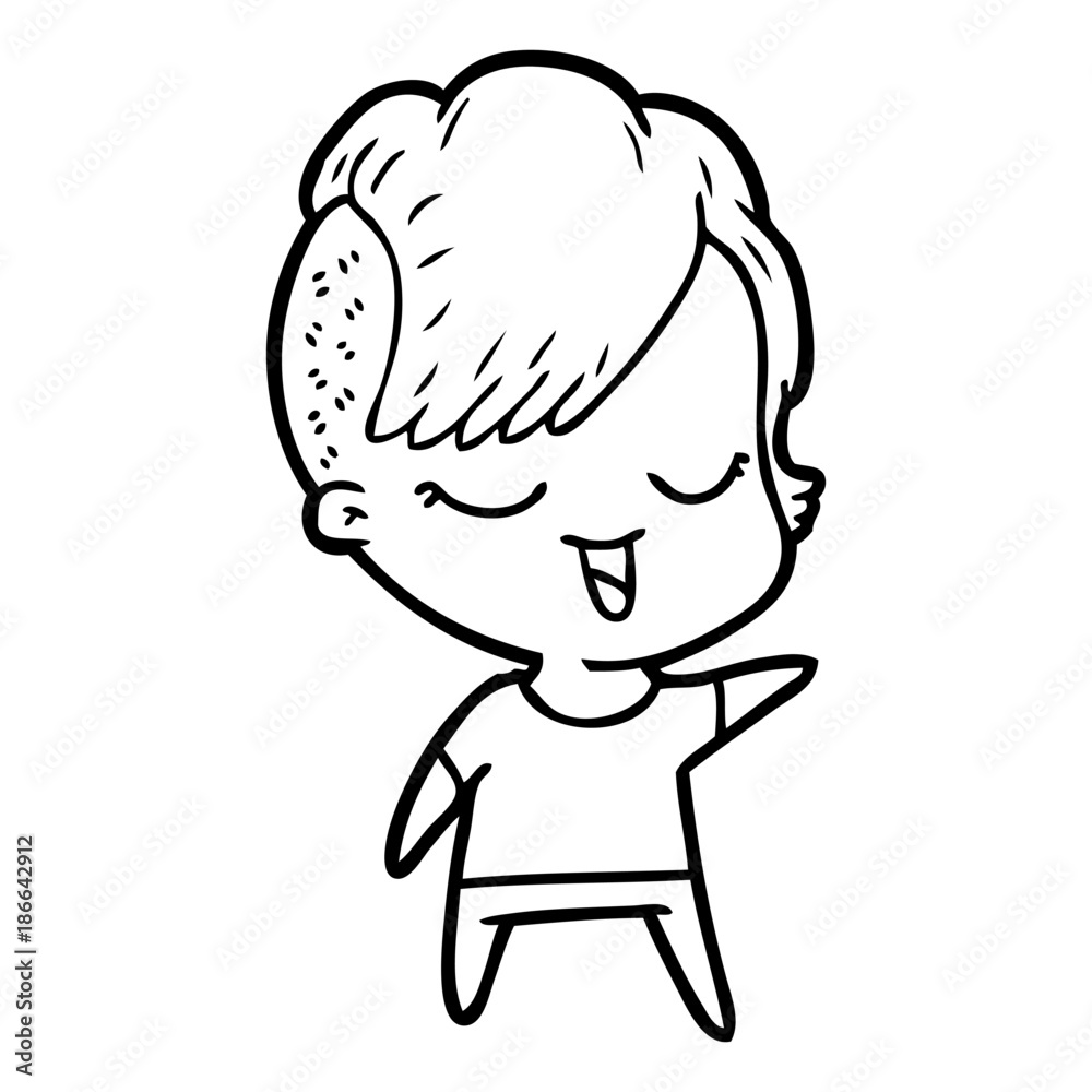 happy cartoon girl happy cartoon girl