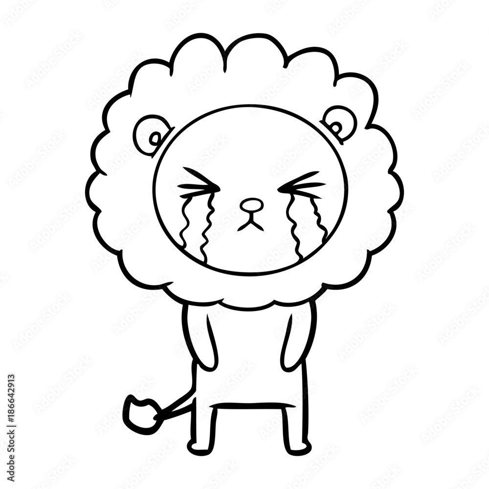 cartoon crying lion cartoon crying lion