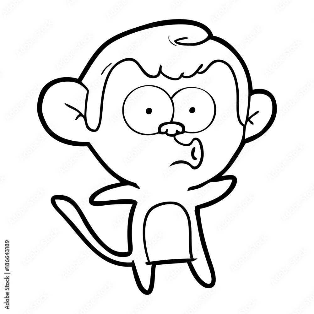 cartoon surprised monkey