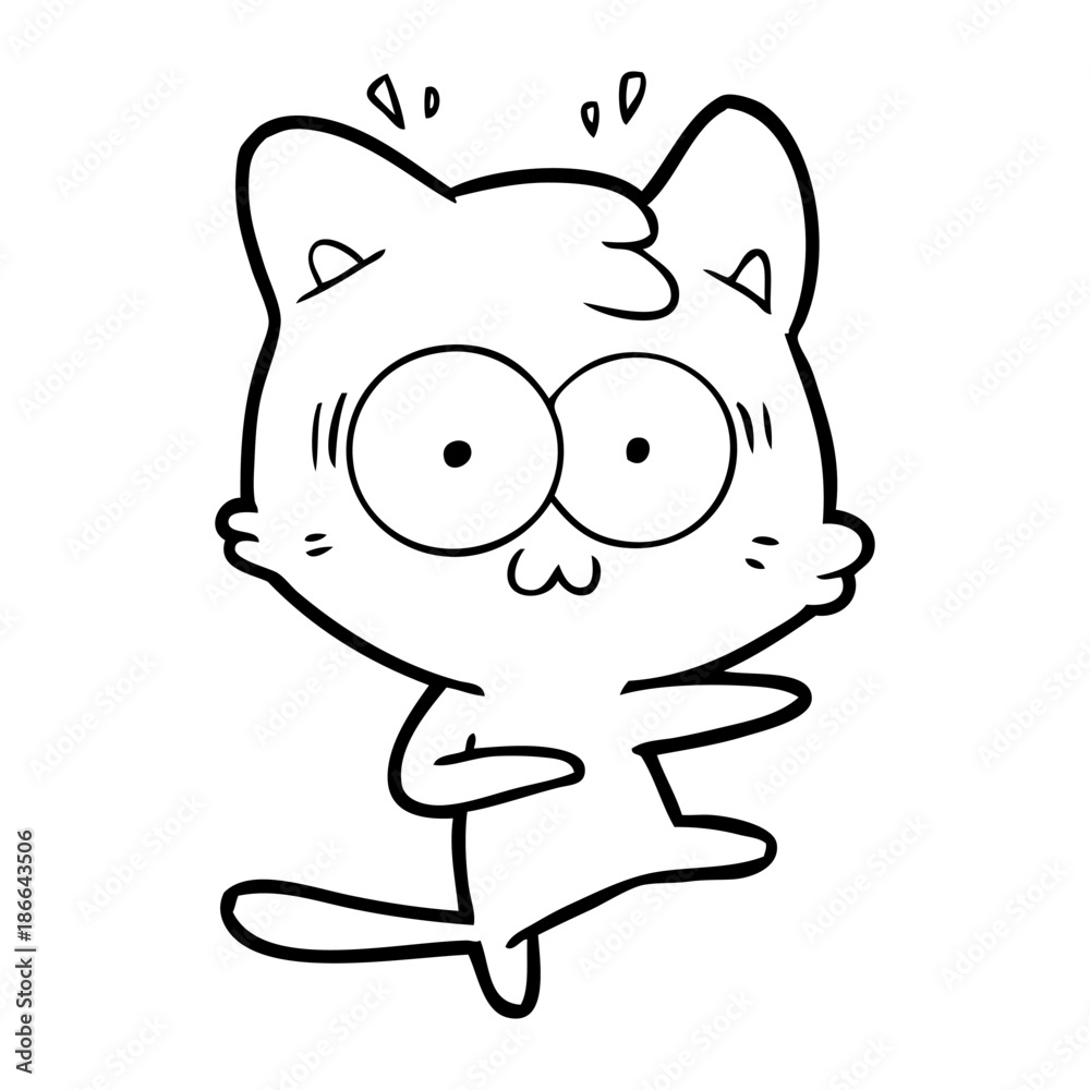 cartoon surprised cat cartoon surprised cat