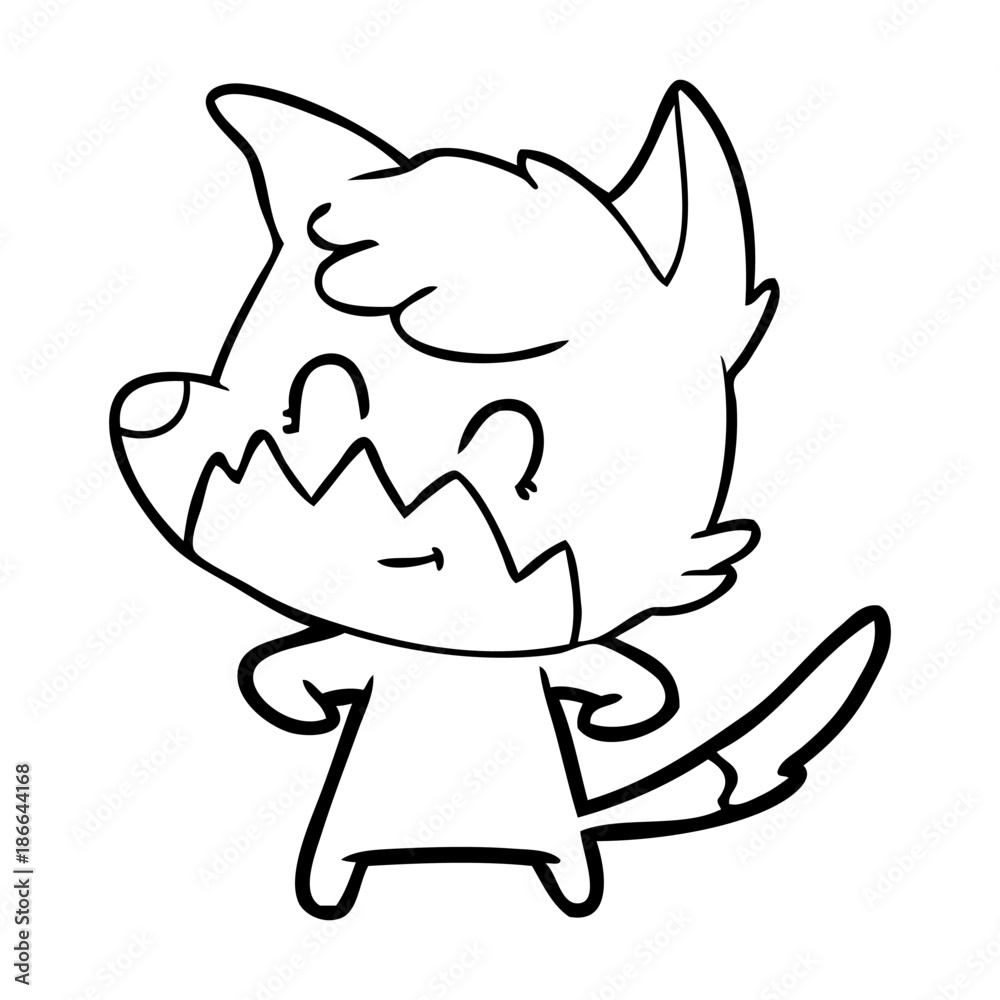 cartoon friendly fox
