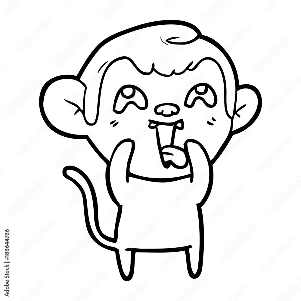 Fototapeta premium crazy cartoon monkey