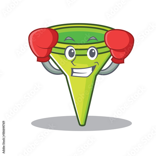 Boxing funnel character cartoon style