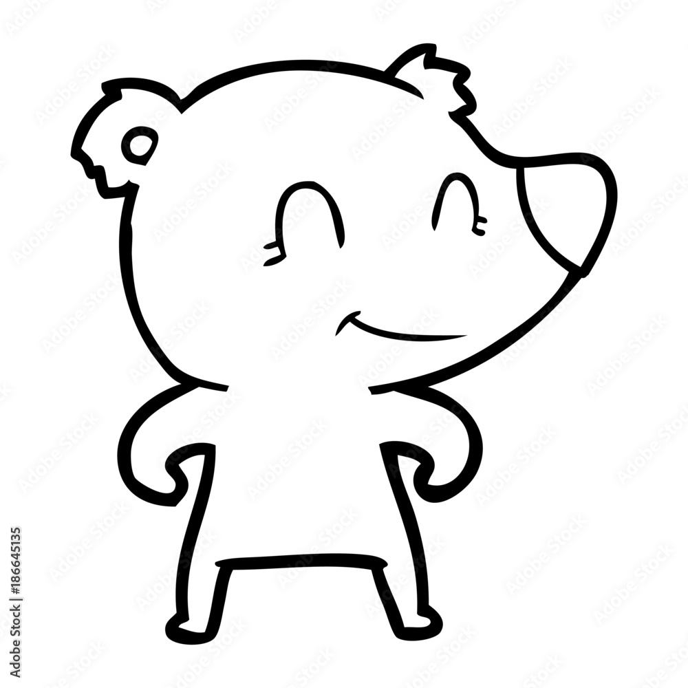 smiling bear cartoon