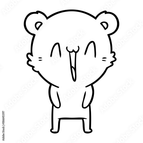 happy bear cartoon