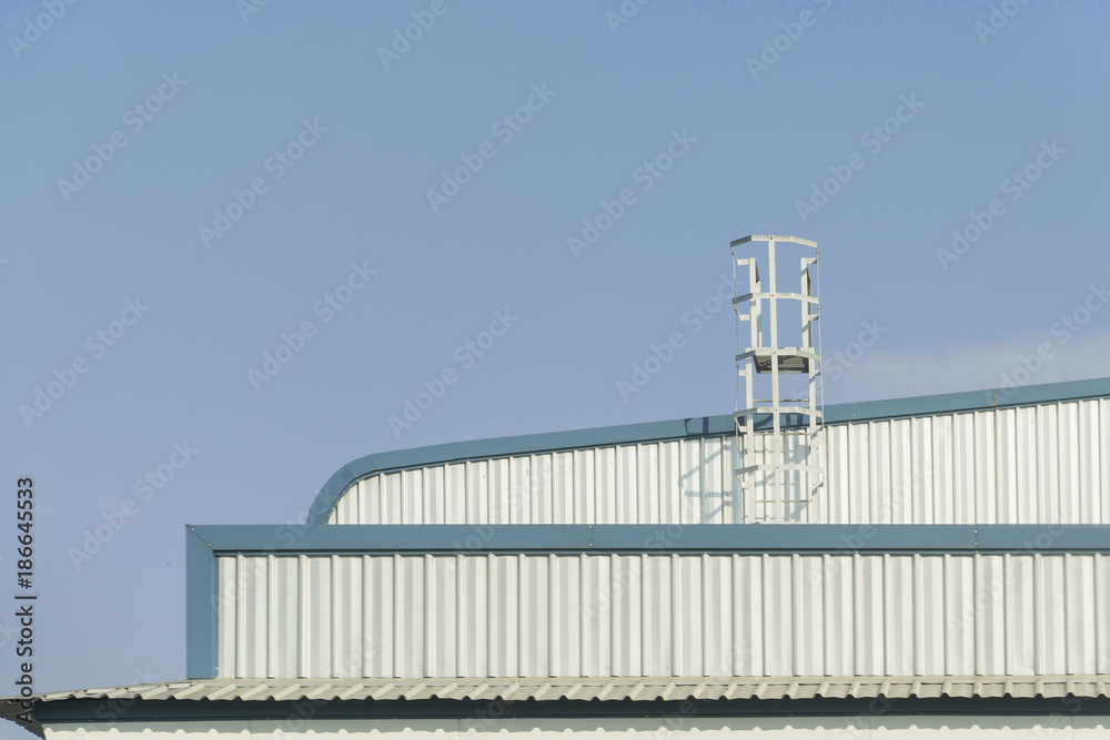 Stairs on the roof of the factory Stairs on the roof of the factory
