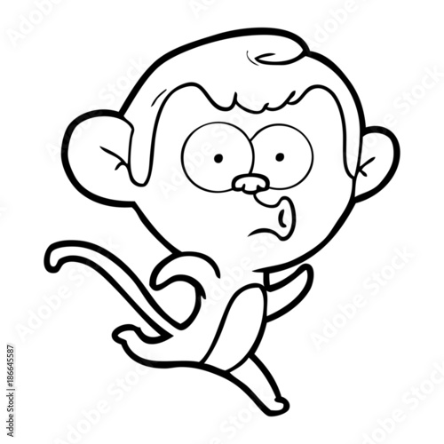 cartoon surprised monkey