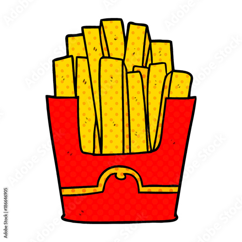 cartoon junk food fries