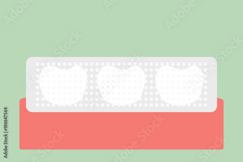 teeth whitening strip, dental care concept