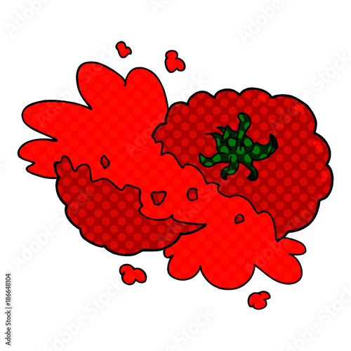 cartoon squashed tomato
