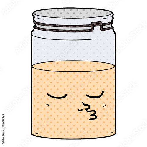 cartoon glass jar