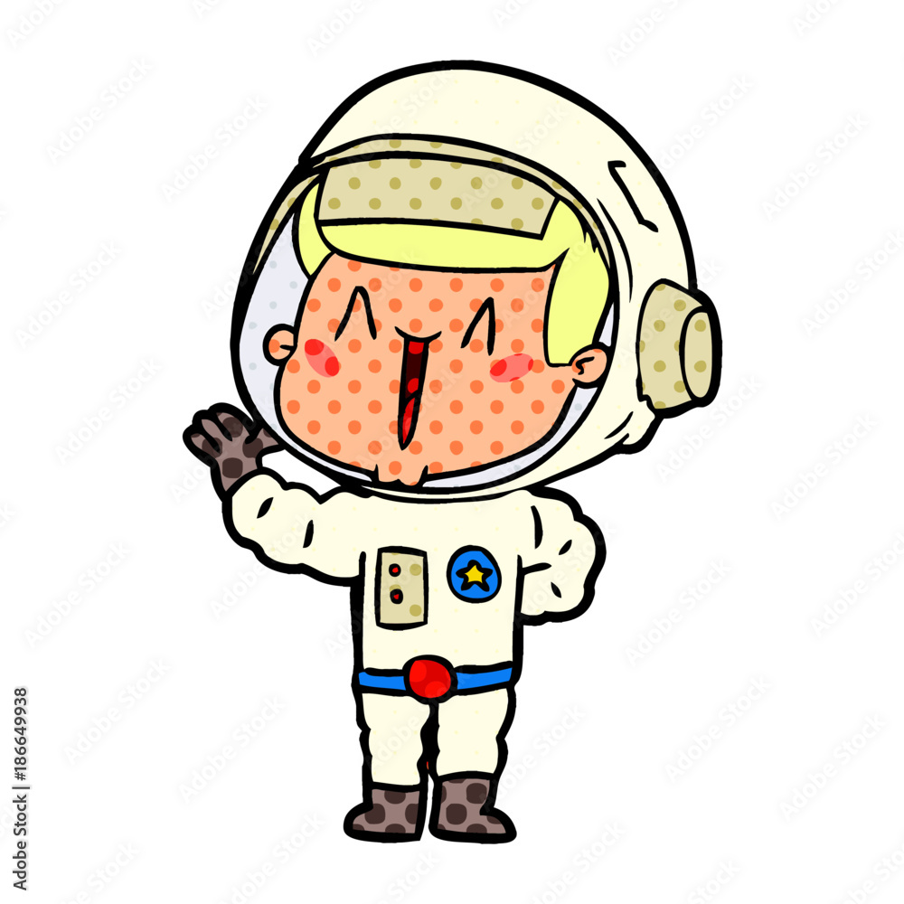 singing cartoon astronaut