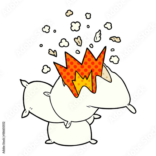 cartoon pillow fight