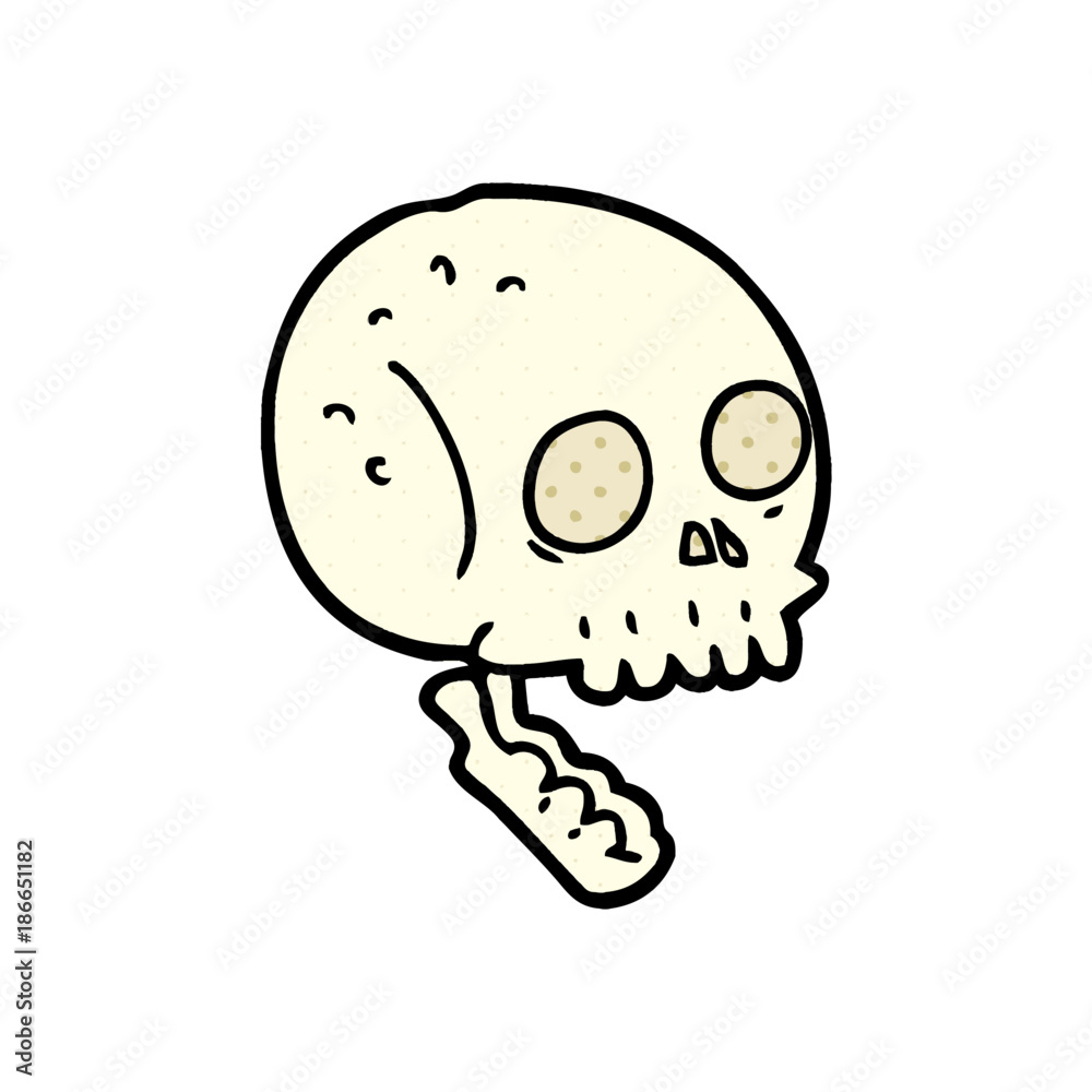 cartoon spooky skull cartoon spooky skull