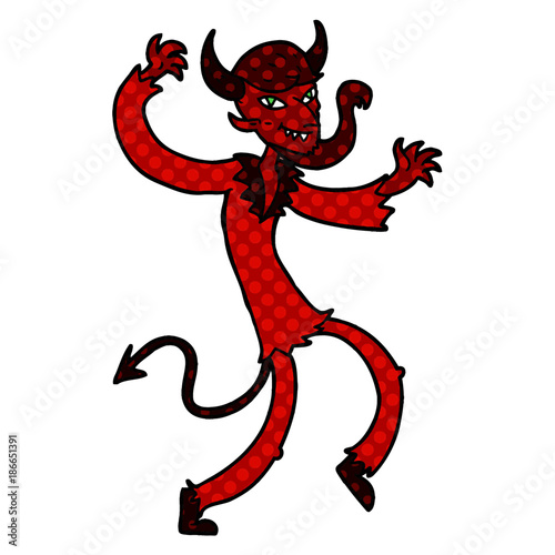 cartoon dancing devil