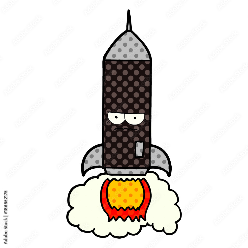 Fototapeta premium cartoon rocket