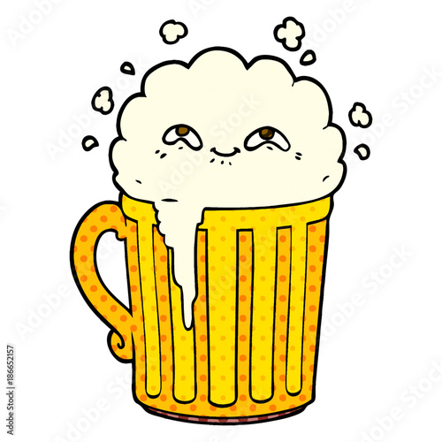 happy cartoon mug of beer