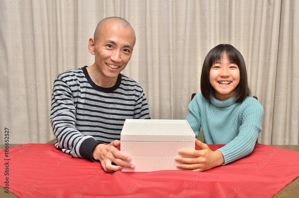 おせち料理と親子 おせち料理と親子