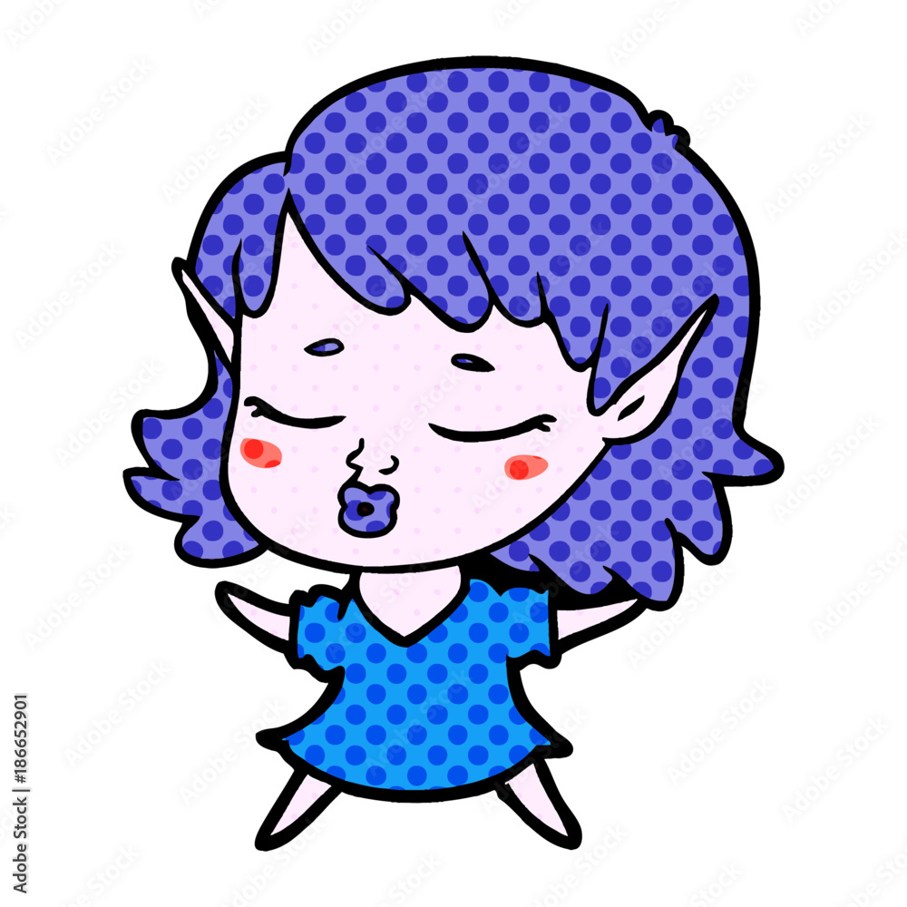 pretty cartoon elf girl pretty cartoon elf girl