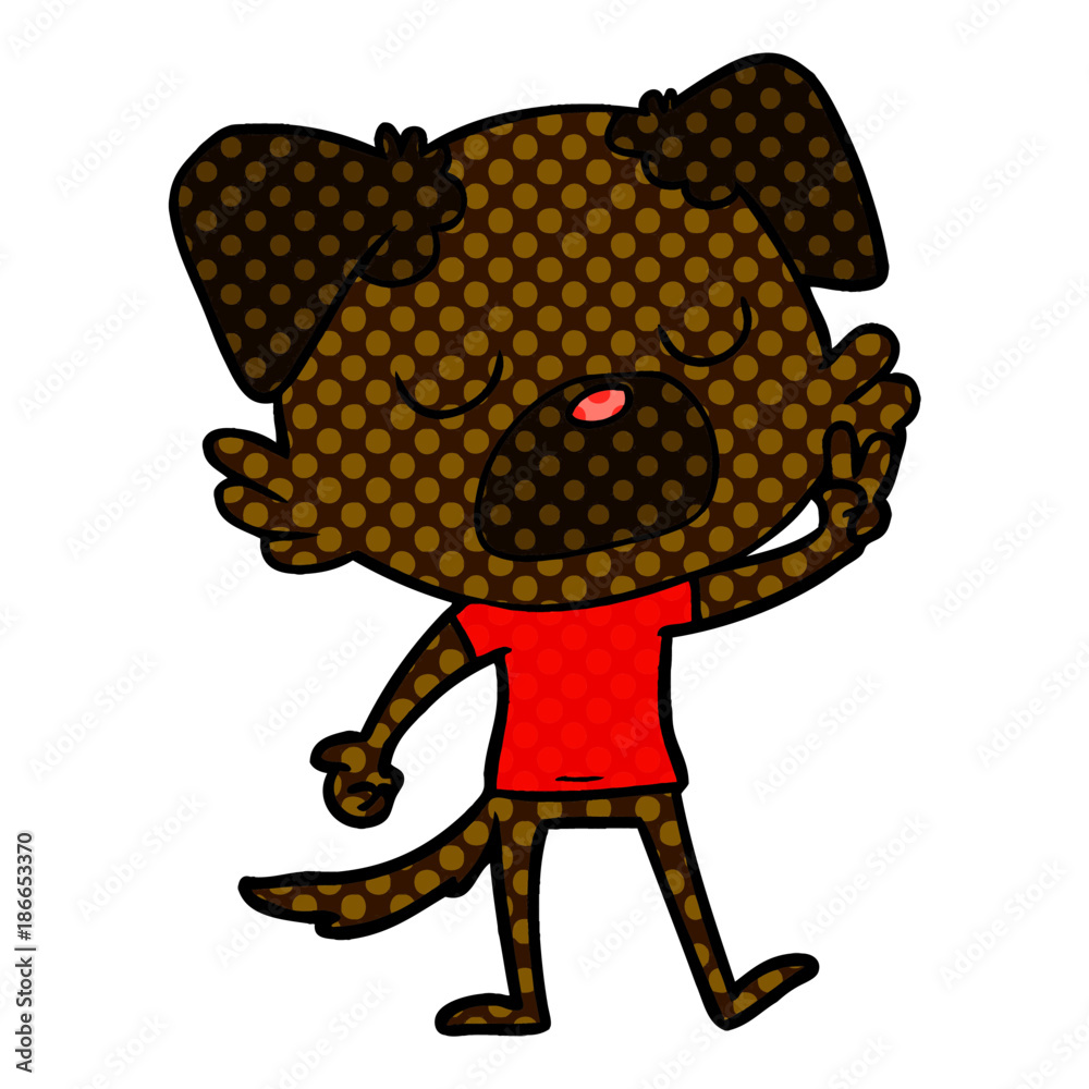 Obraz premium cartoon dog