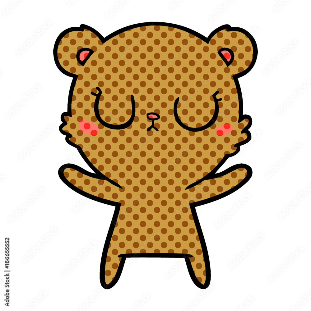 peaceful cartoon bear peaceful cartoon bear