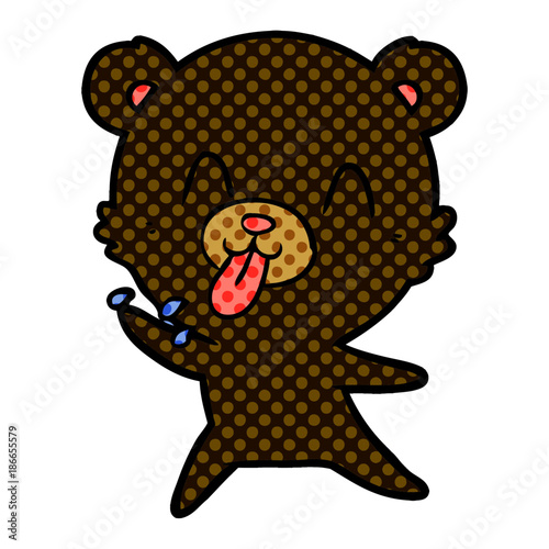 rude cartoon bear