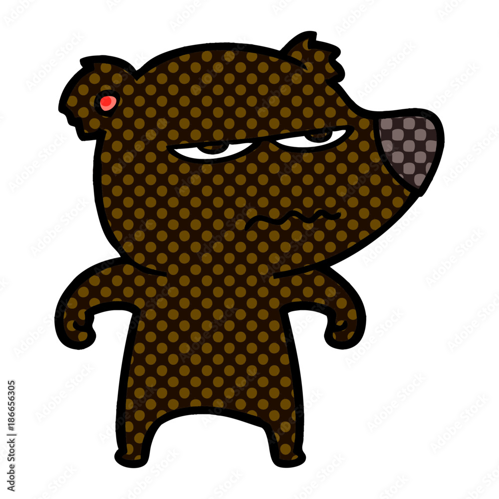 Obraz premium annoyed bear cartoon