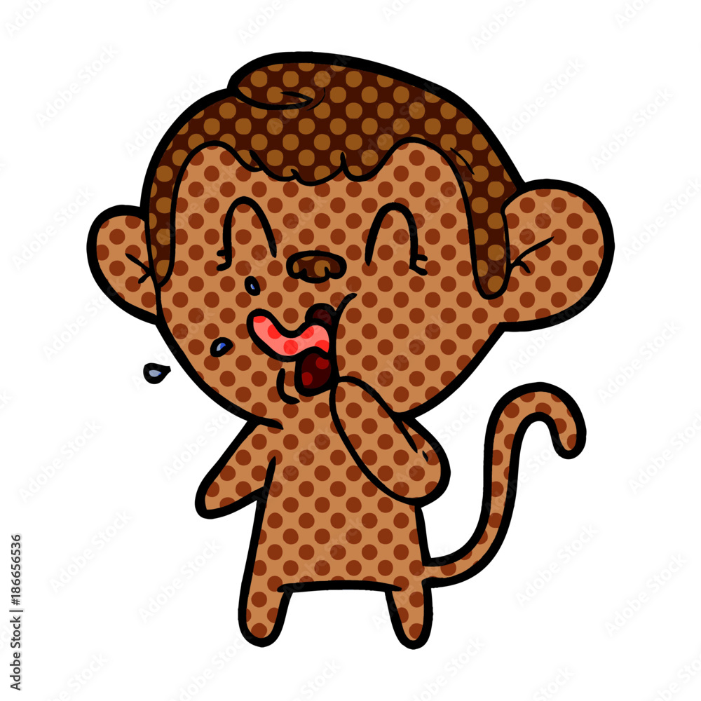 crazy cartoon monkey