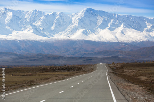 Chuysky tract and Chuya ridge at Altai mountains. Altai Republic, Russia.