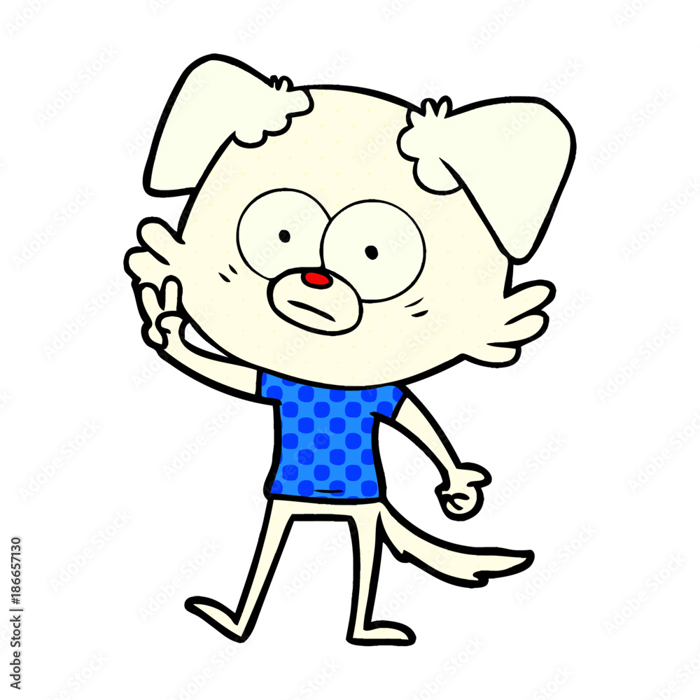 nervous dog in t shirt