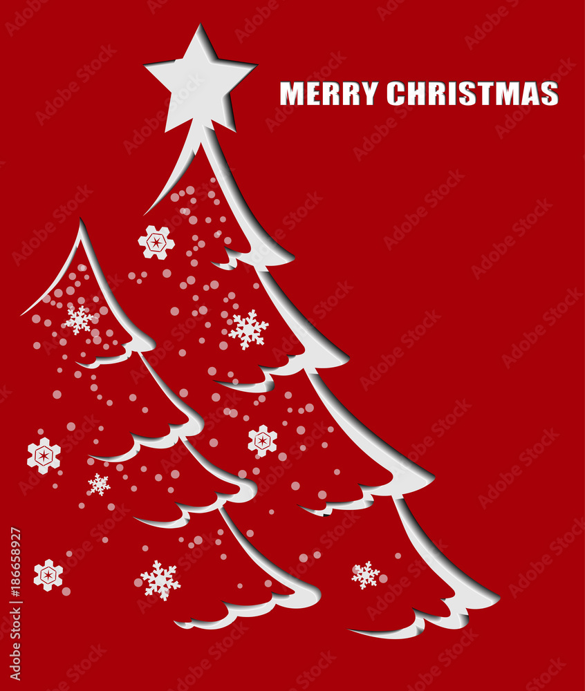 Merry Christmas. Illustration of snows and christmas tree . Merry Christmas. Illustration of snows and christmas tree .