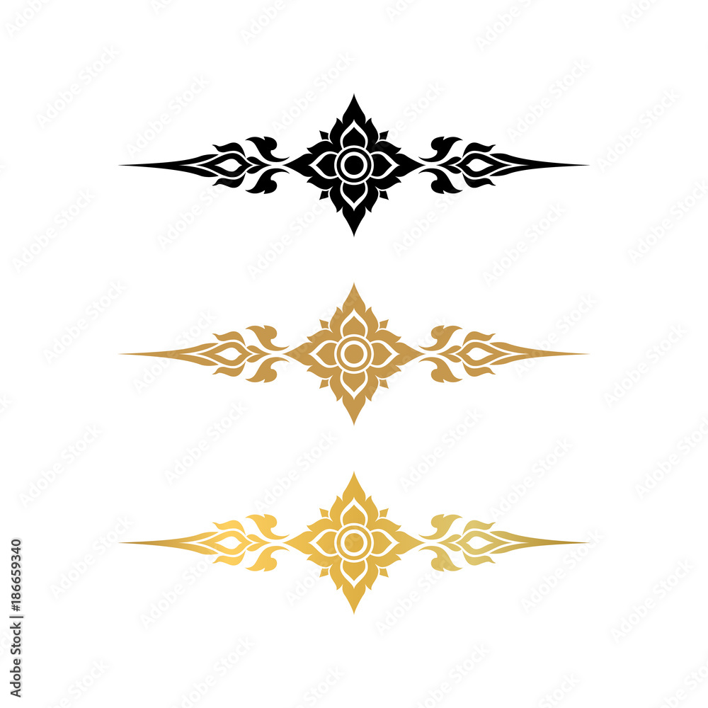 Luxury thai ornament vector เวกเตอร์สต็อก | Adobe Stock