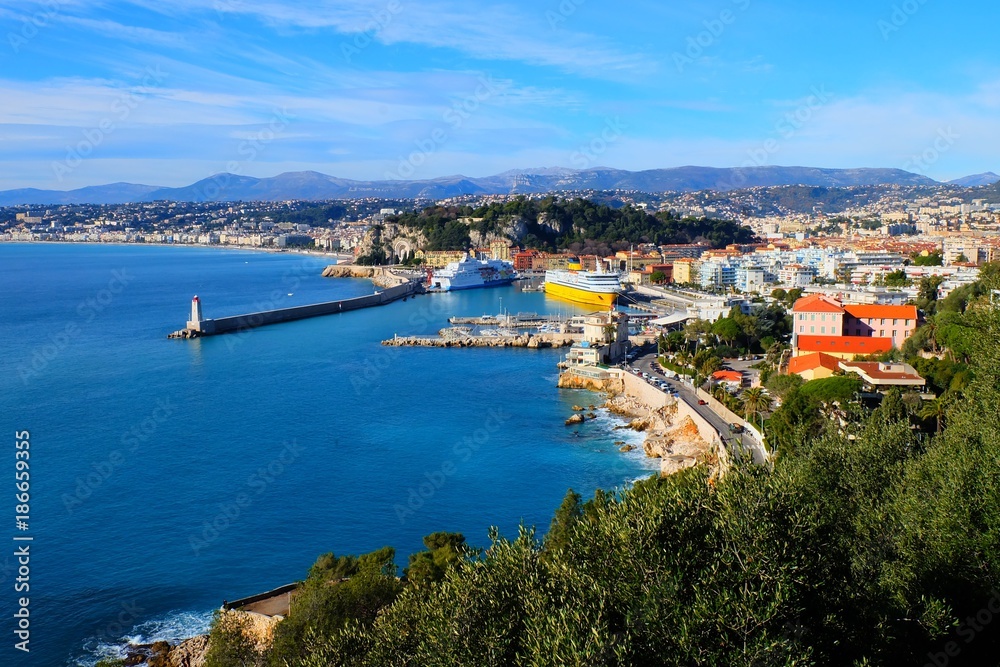 Panoramic view of Nice, France