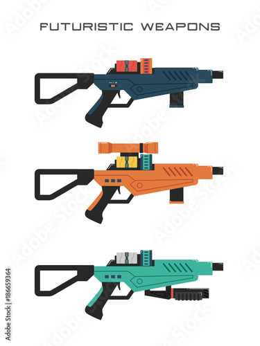 Futuristic Rifle Illustrations