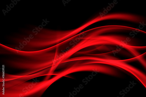 Abstract Red Shiny Background Glowing Waves Design