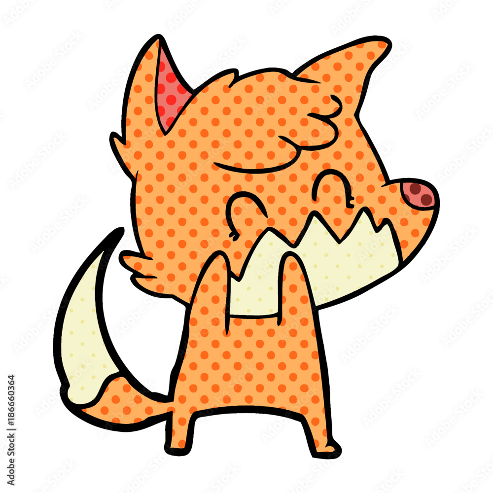 cartoon friendly fox