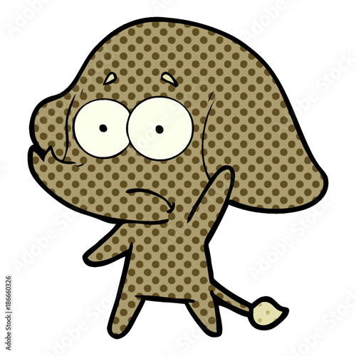 cartoon unsure elephant
