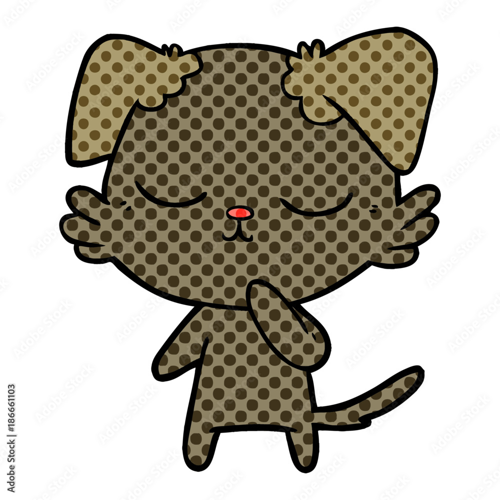 Fototapeta premium cute cartoon dog