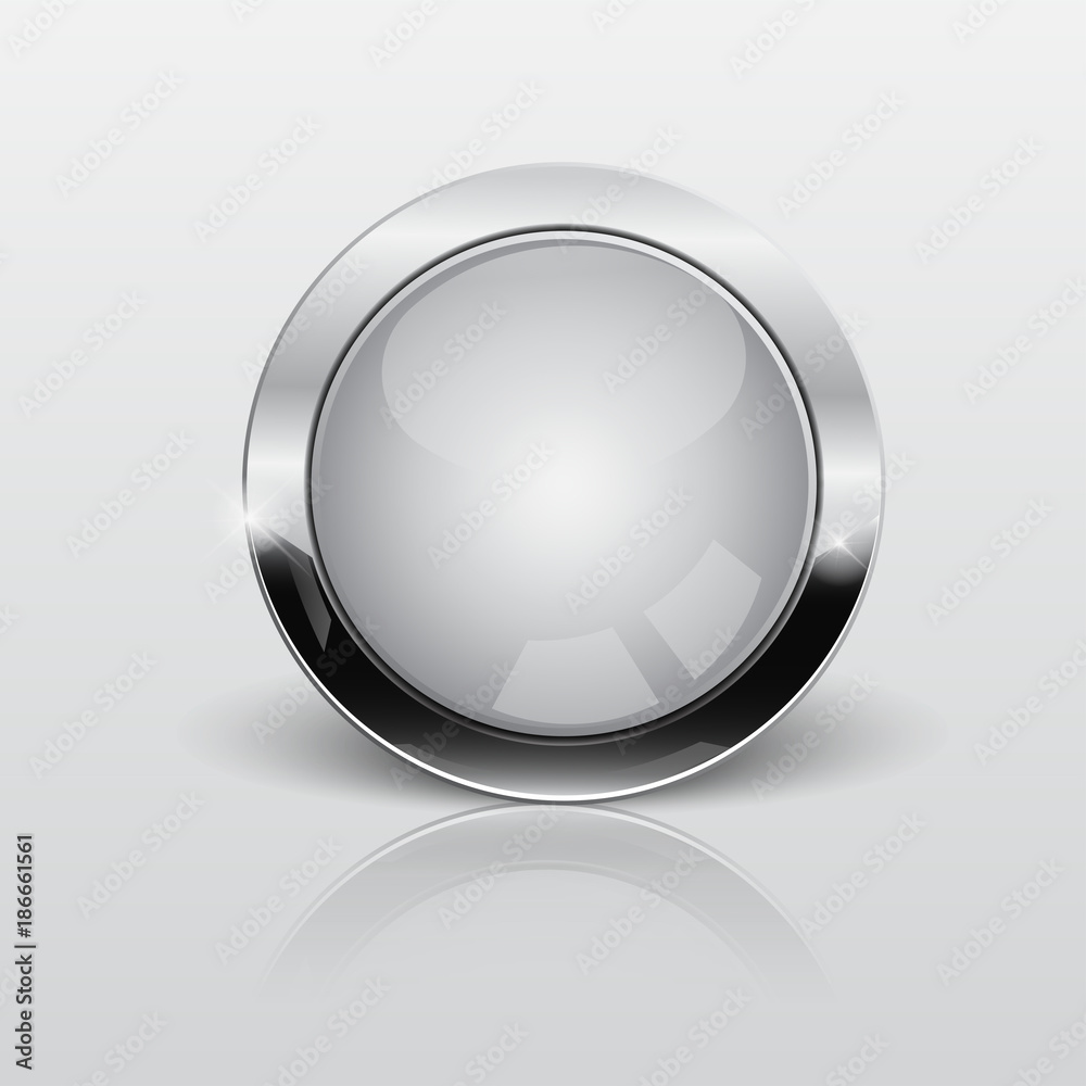 Button web glossy Whitemetallic Button web glossy Whitemetallic