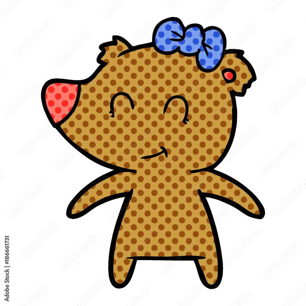 Fototapeta premium female bear cartoon