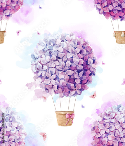 Watercolor floral vector pattern