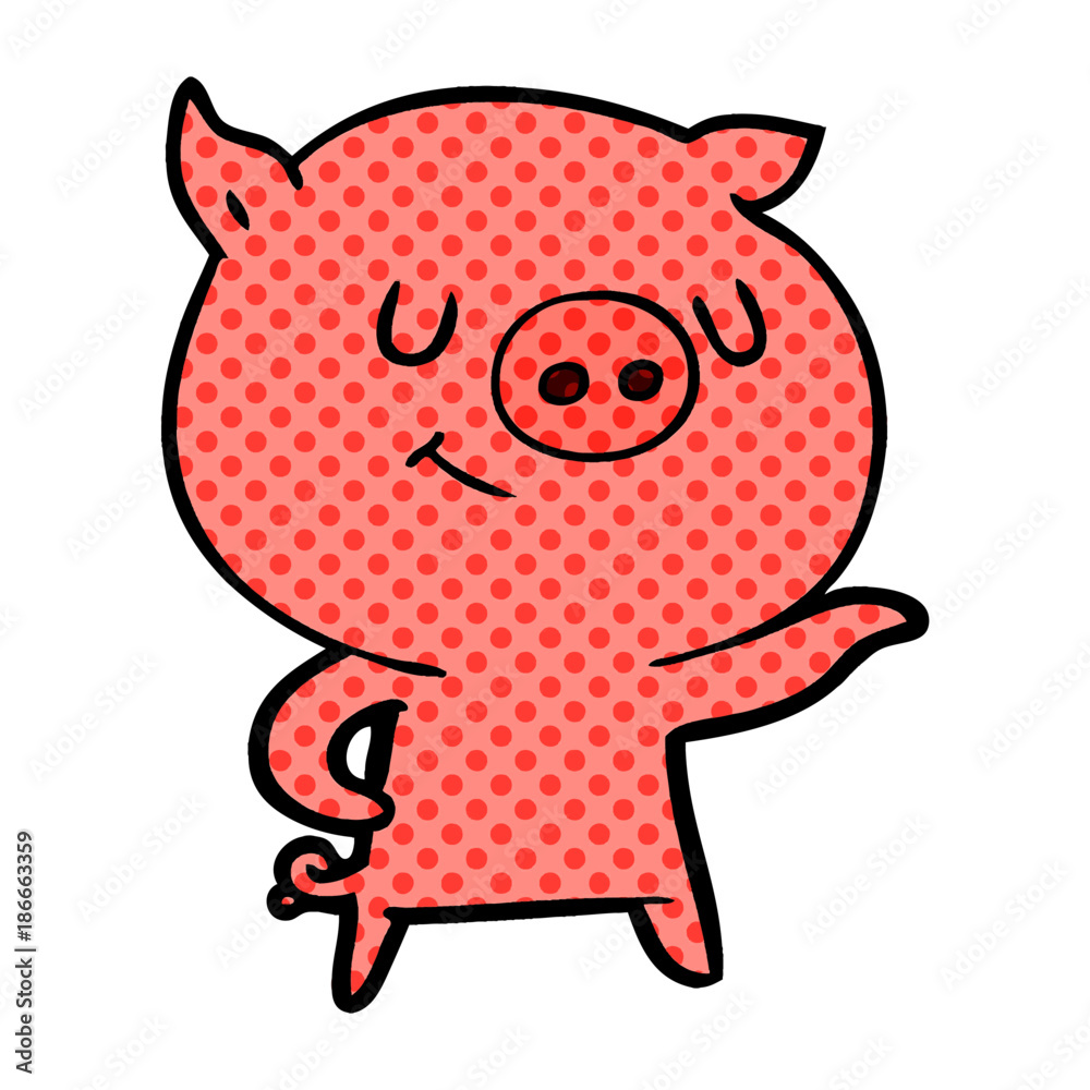 happy cartoon pig happy cartoon pig
