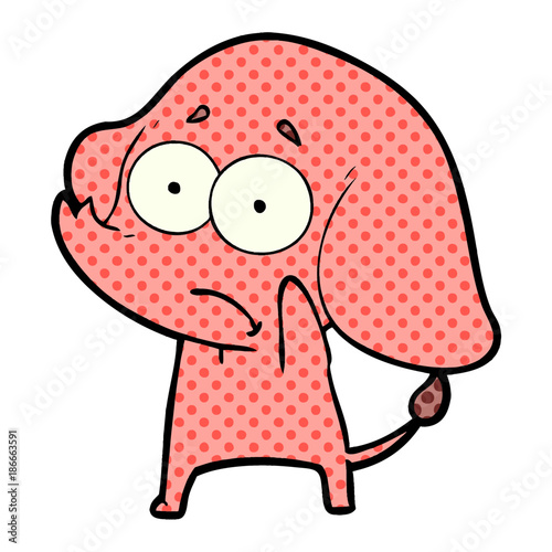 cartoon unsure elephant
