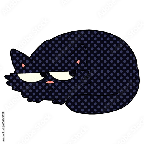 cartoon suspicious cat