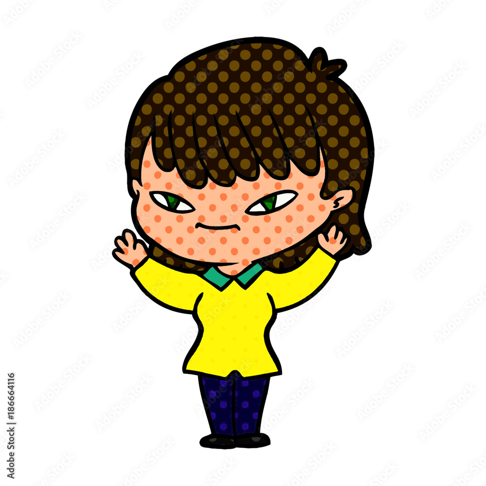 Fototapeta premium cartoon woman